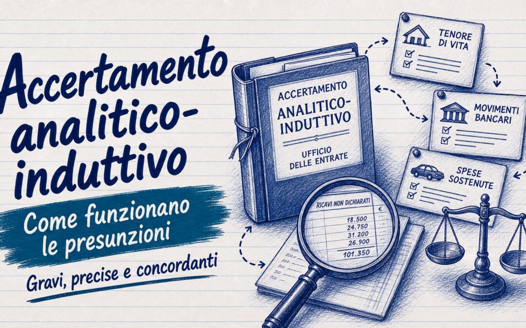 Accertamento analitico-induttivo: come funzionano le presunzioni gravi, precise e concordanti
