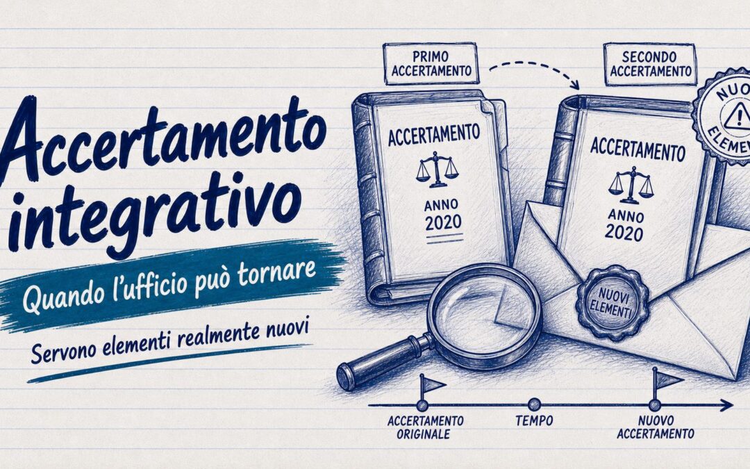Accertamento integrativo: quando l’ufficio può tornare a rettificare