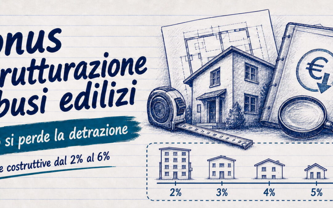 Bonus ristrutturazione e abusi edilizi: quando si perde la detrazione