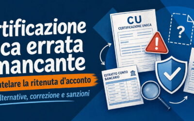 Certificazione unica errata o mancante: come tutelare la ritenuta d’acconto