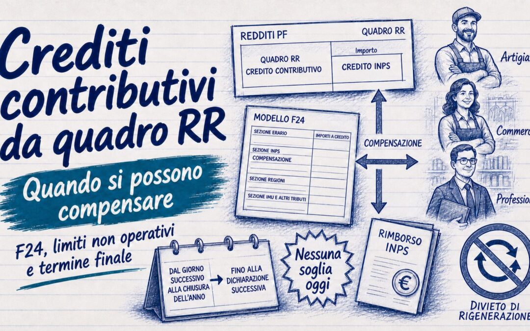 Compensazione crediti contributivi da quadro RR: le regole