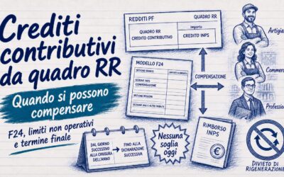 Compensazione crediti contributivi da quadro RR: le regole