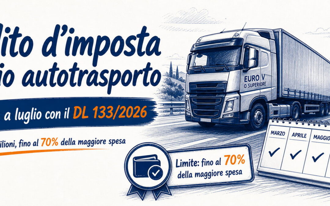 Credito d’imposta gasolio autotrasporto: estensione a luglio 2026, ma restano da definire le domande