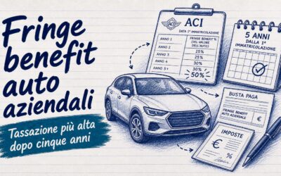 Fringe benefit auto aziendali: tassazione più alta dopo cinque anni