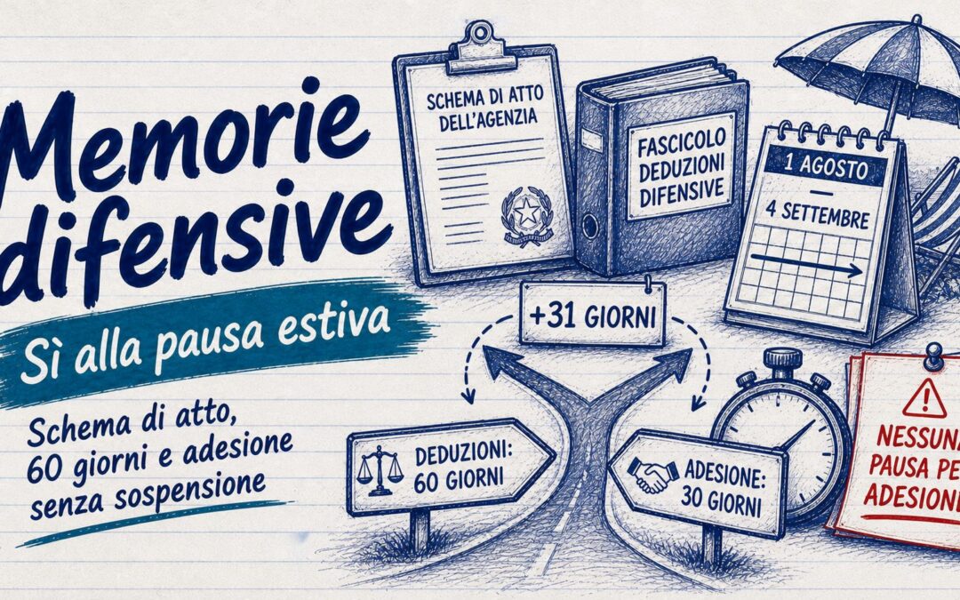 Memorie difensive schema di atto sospensione feriale: sì alla pausa estiva