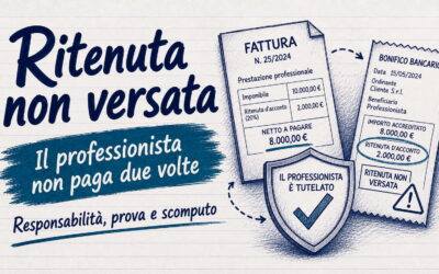 Ritenuta d’acconto non versata: il professionista non ne risponde