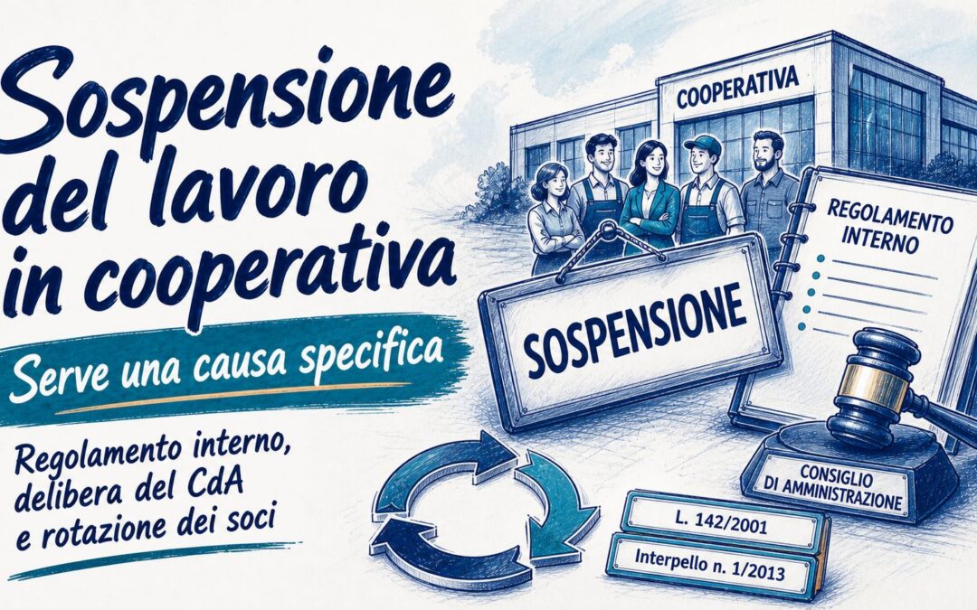 Sospensione lavoro soci cooperativa: serve una causa specifica