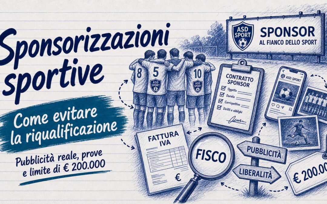Sponsorizzazioni sportive dilettantistiche: come evitare la riqualificazione