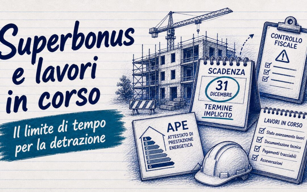 Superbonus e lavori in corso: il limite di tempo per la detrazione