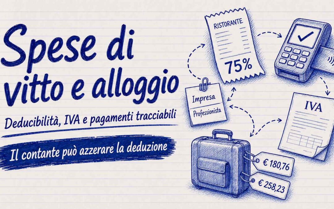 Spese di vitto e alloggio: deducibilità, IVA e pagamenti tracciabili