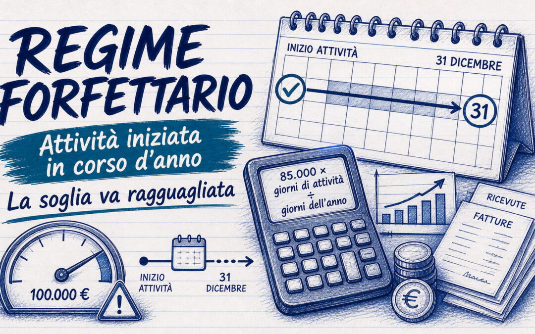 Regime forfettario attività iniziata in corso d’anno: il ragguaglio dei ricavi