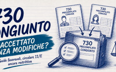 730 congiunto precompilato: quando vale come accettato senza modifiche