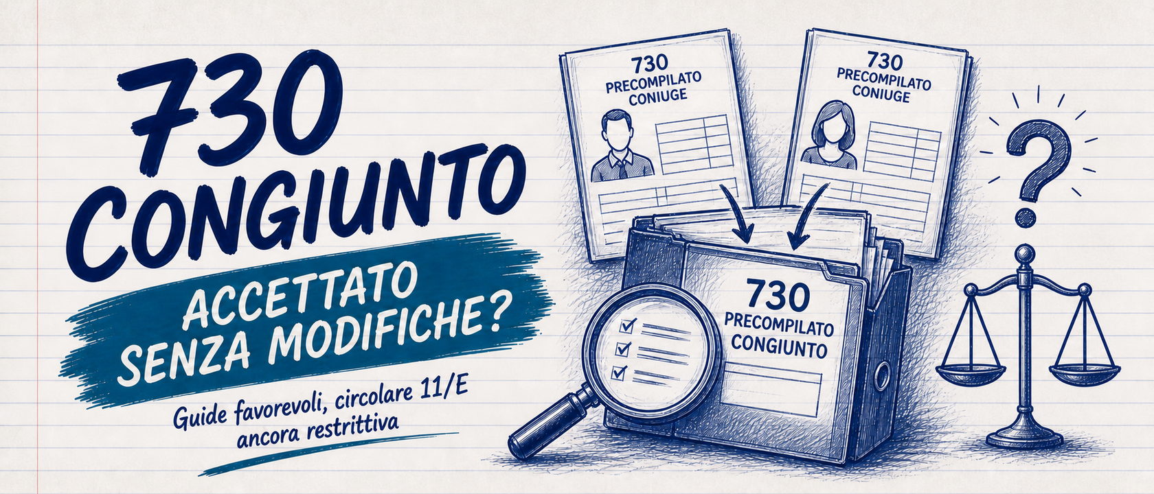 730 congiunto precompilato: quando vale come accettato senza modifiche