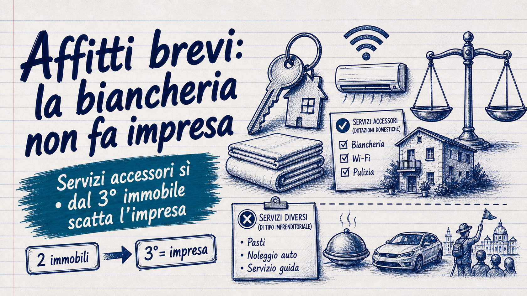 Affitti brevi: la biancheria non trasforma la locazione in impresa