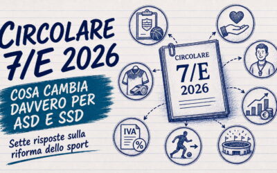 Studio Sabatino Pizzano 4 Circolare 7/E 2026 agenzia delle entrate: cosa cambia per ASD e SSD