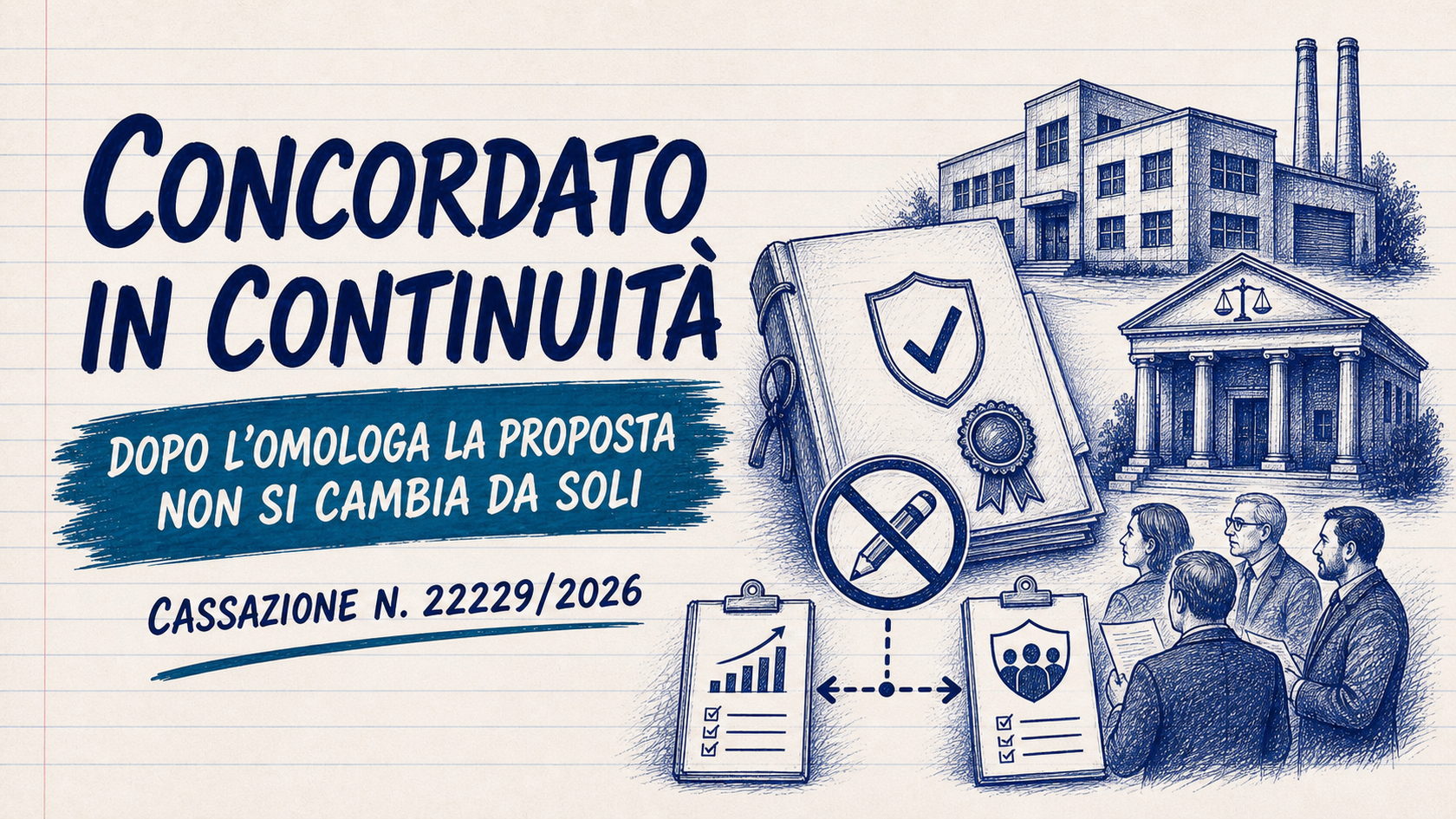 Concordato in continuità: la modifica della proposta non sopravvive all'omologazione