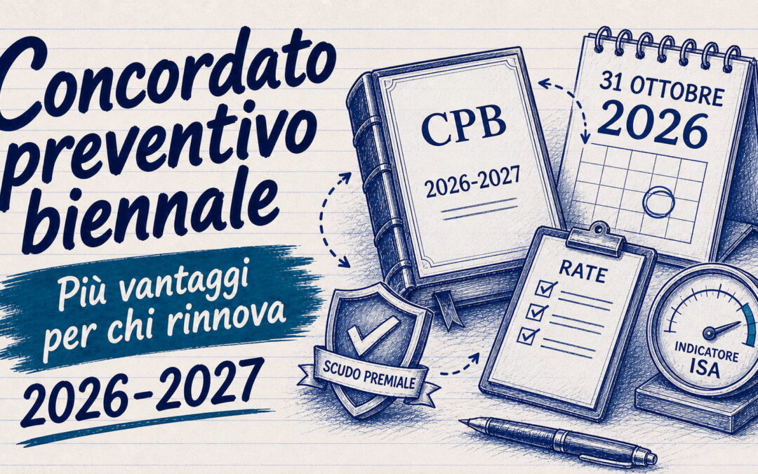Concordato preventivo biennale 2026-2027: i benefici per chi rinnova
