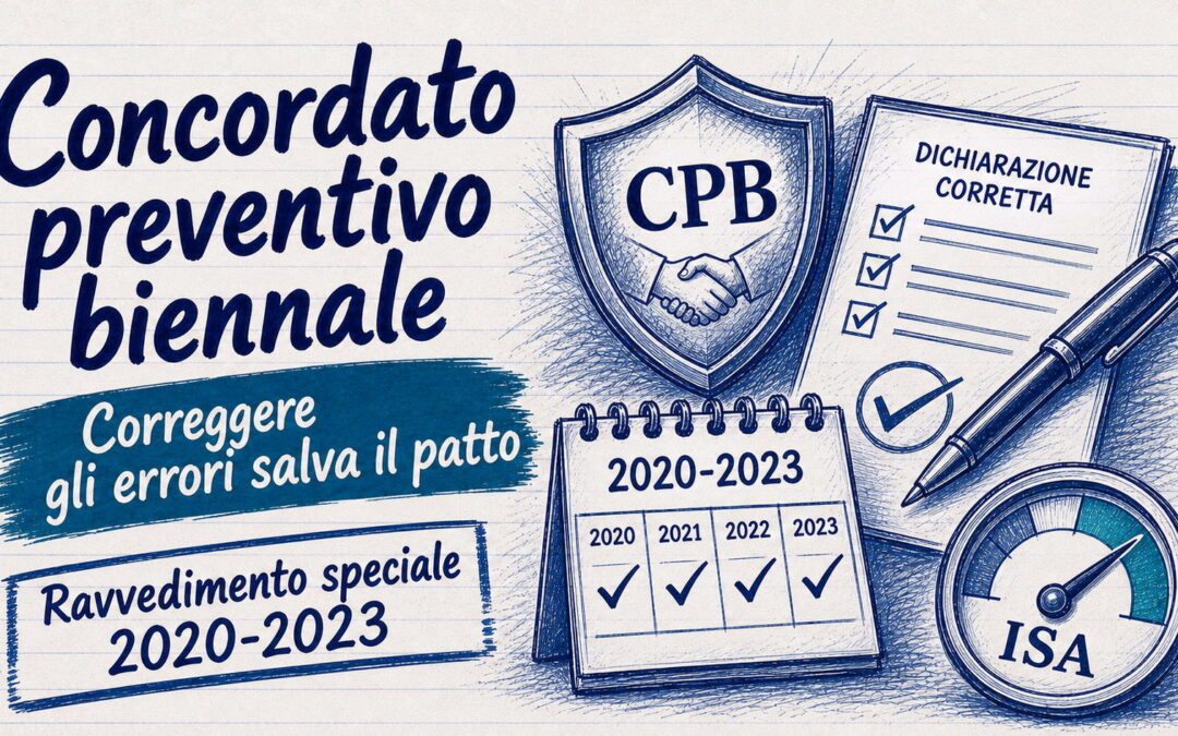 Concordato preventivo biennale: ravvedimento speciale e correzione errori