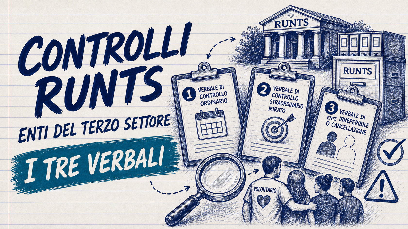 Controlli RUNTS sugli enti del Terzo settore: i tre verbali