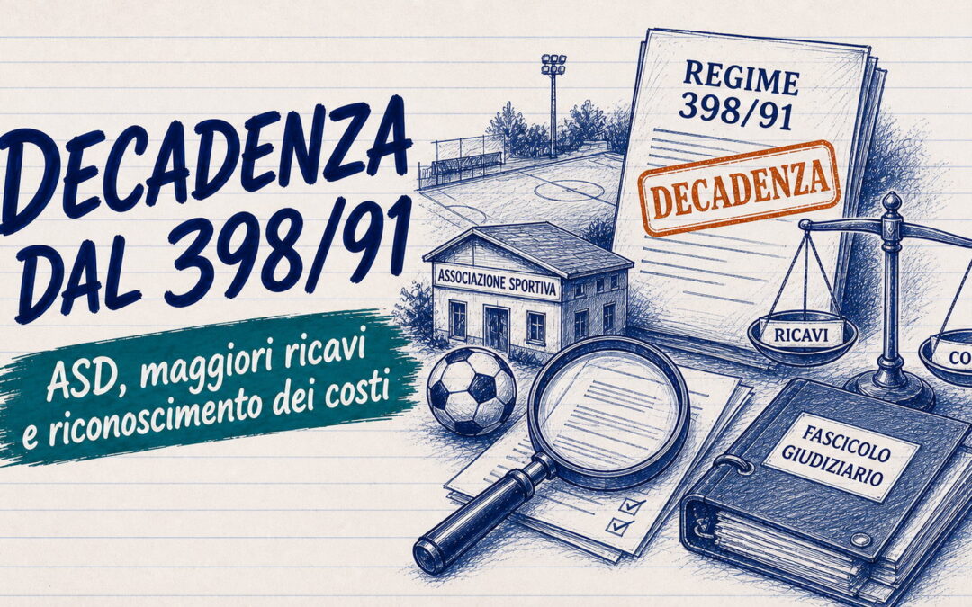 Decadenza dal regime 398/91: gli enti sportivi hanno diritto ai costi forfetari
