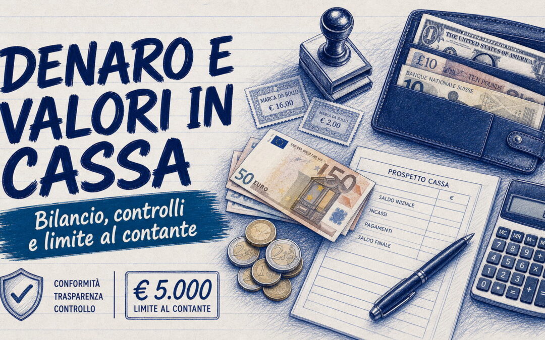 Denaro e valori in cassa in bilancio: regole, limiti e controlli