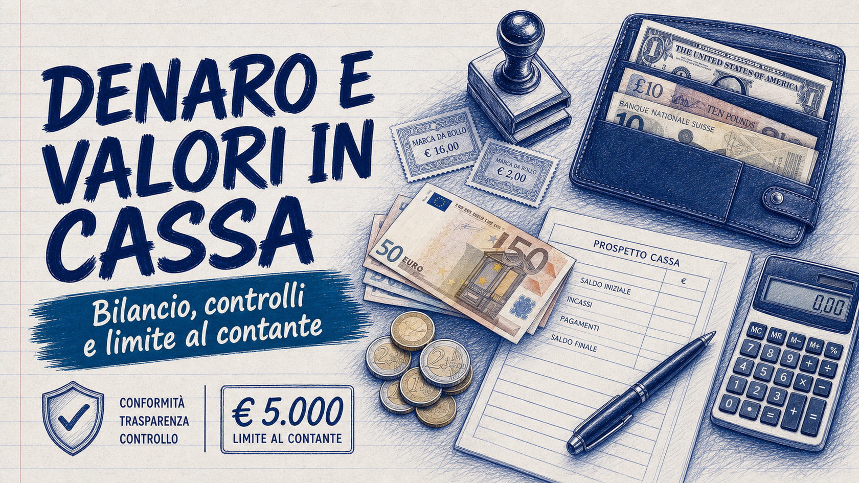 Denaro e valori in cassa in bilancio: regole, limiti e controlli