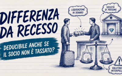 Studio Sabatino Pizzano 4 Differenza da recesso deducibile anche se il socio uscente non paga imposte
