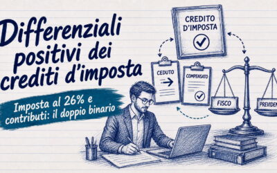 Studio Sabatino Pizzano 3 Differenziali positivi dei crediti d’imposta: la versione definitiva e l’effetto sui contributi