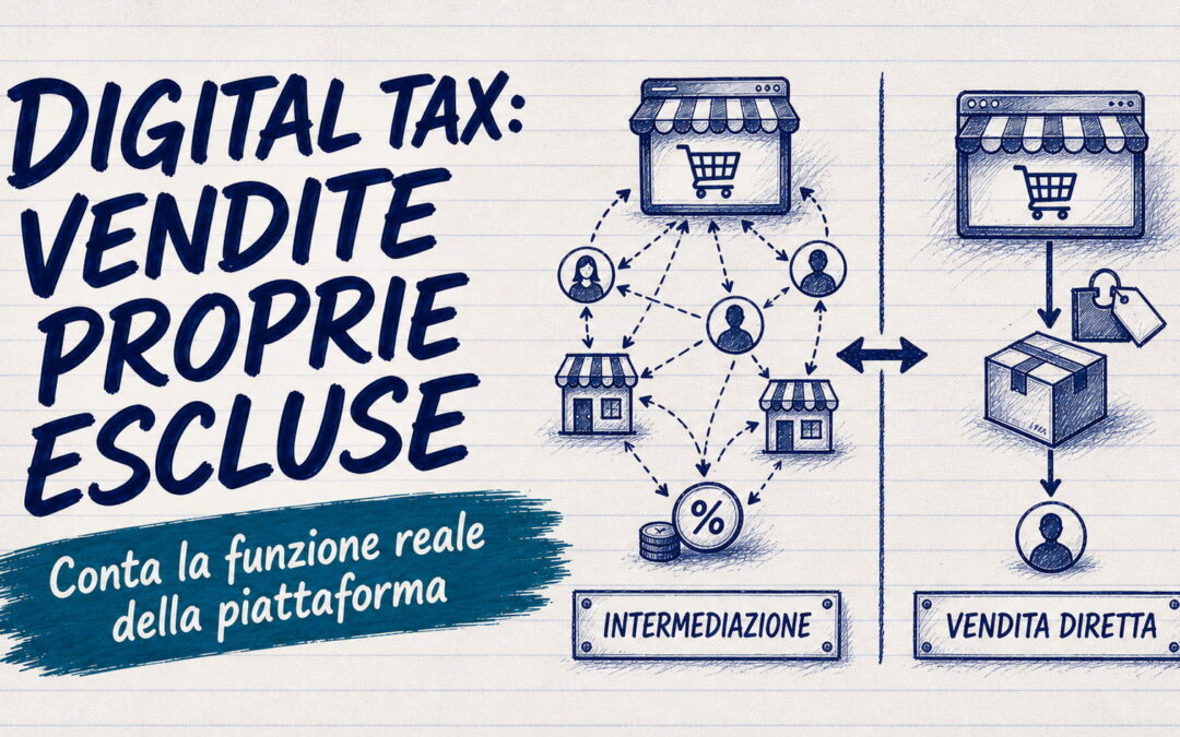 Digital tax esclusa per le vendite online in conto proprio