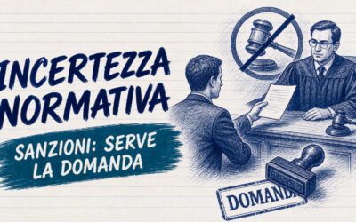 Studio Sabatino Pizzano 5 Incertezza normativa: le sanzioni si disapplicano solo su domanda