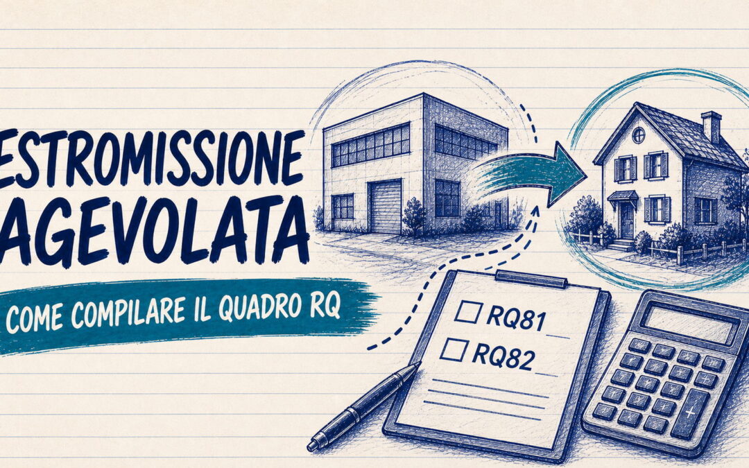 Estromissione agevolata immobili: come compilare il quadro RQ del modello PF 2026