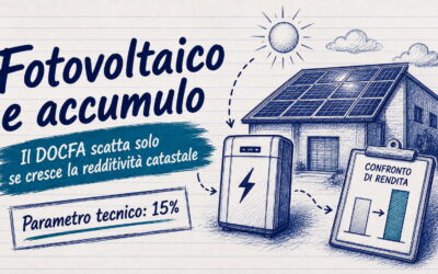 Fotovoltaico e accumulo: il DOCFA scatta solo se cresce la rendita catastale