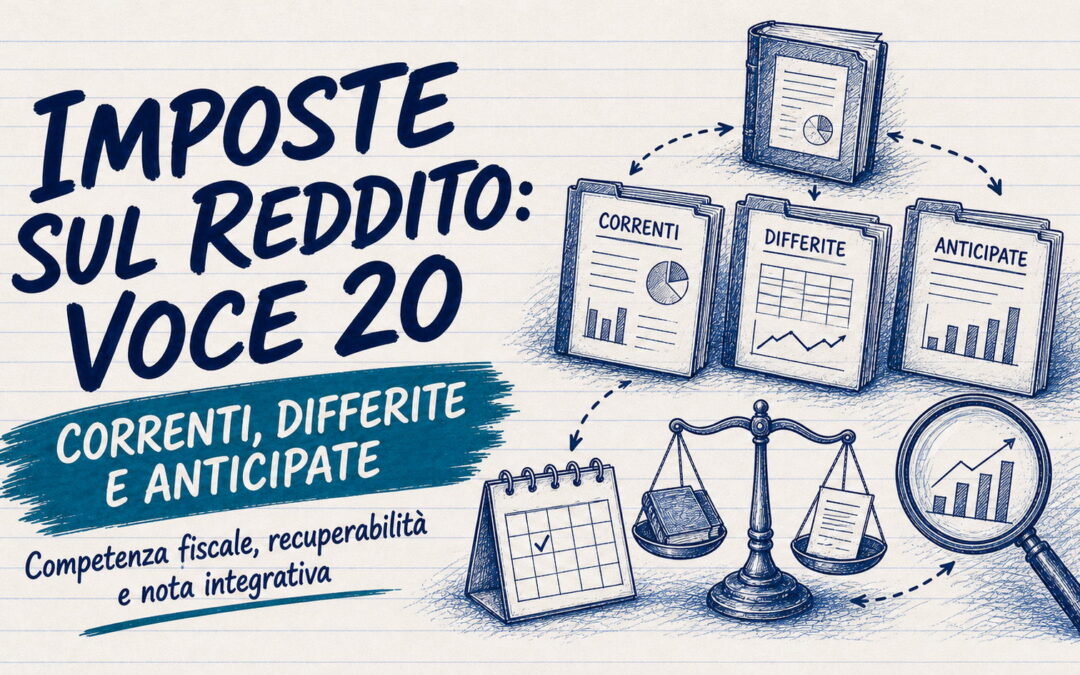 Imposte sul reddito dell’esercizio (voce 20): correnti e differite