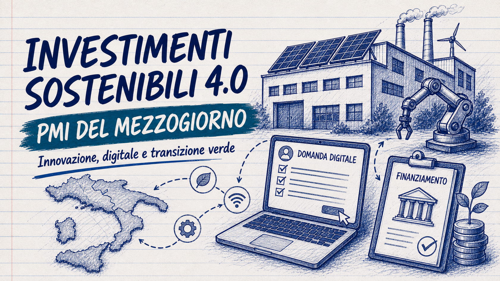 Investimenti sostenibili 4.0, domande dal 6 ottobre per le PMI del Sud