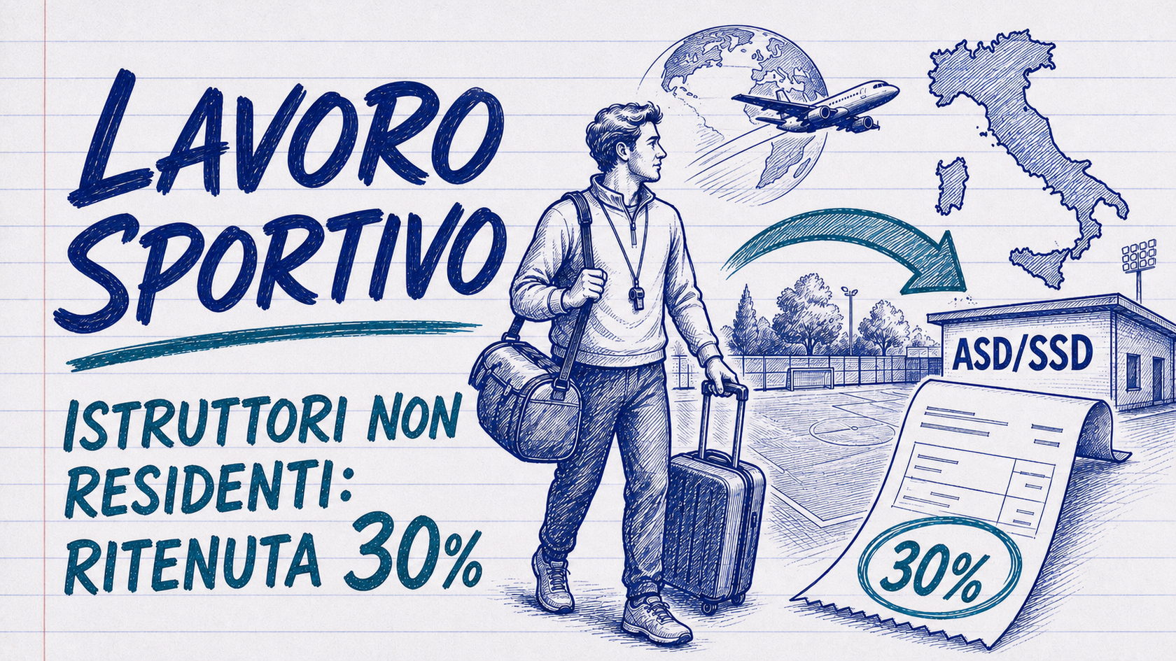 Istruttori sportivi stranieri in Italia: quando scatta la ritenuta del 30%