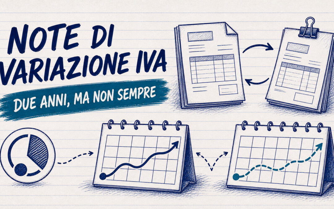 Note di variazione IVA: termine a due anni, ma non per tutte le ipotesi