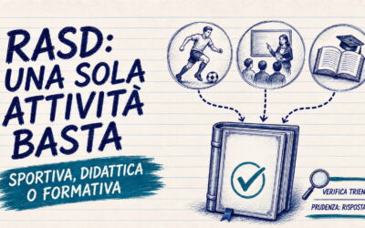 Studio Sabatino Pizzano 2 RASD, attività sportiva o didattica: una sola basta per restare iscritti