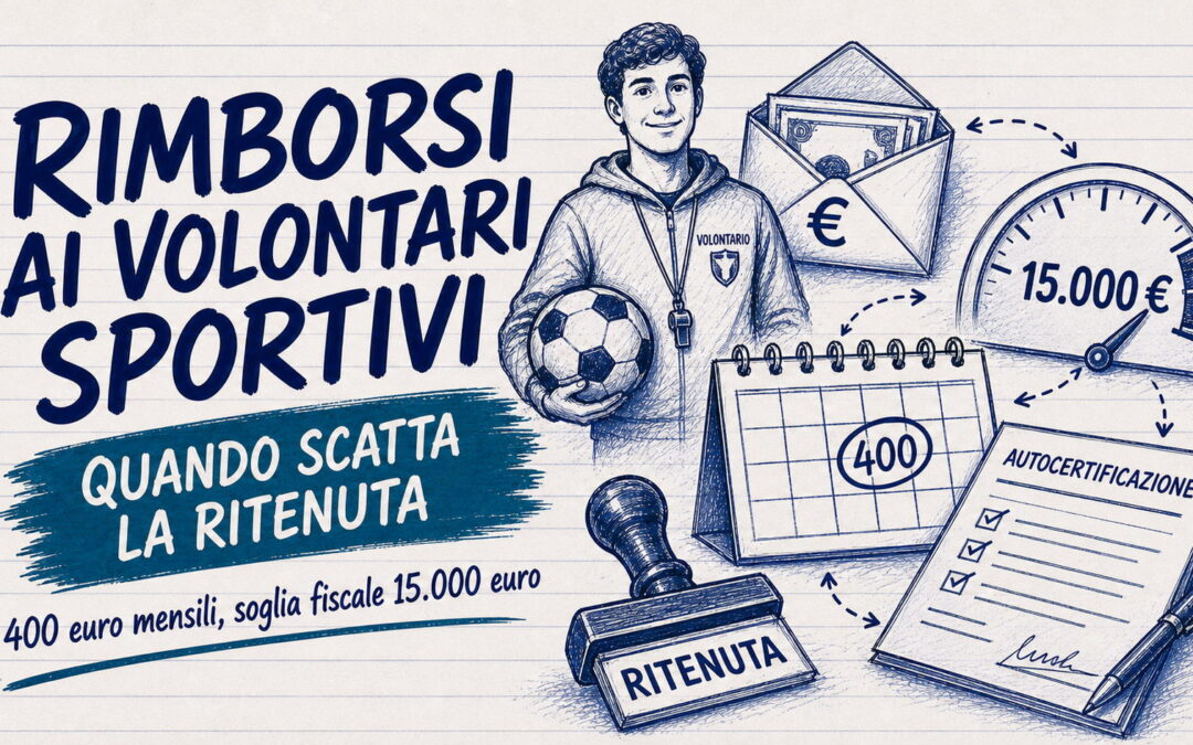 Rimborsi forfetari volontari sportivi: quando scatta la ritenuta