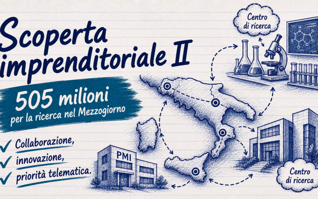 Scoperta imprenditoriale II: 505 milioni per la ricerca industriale nel Mezzogiorno