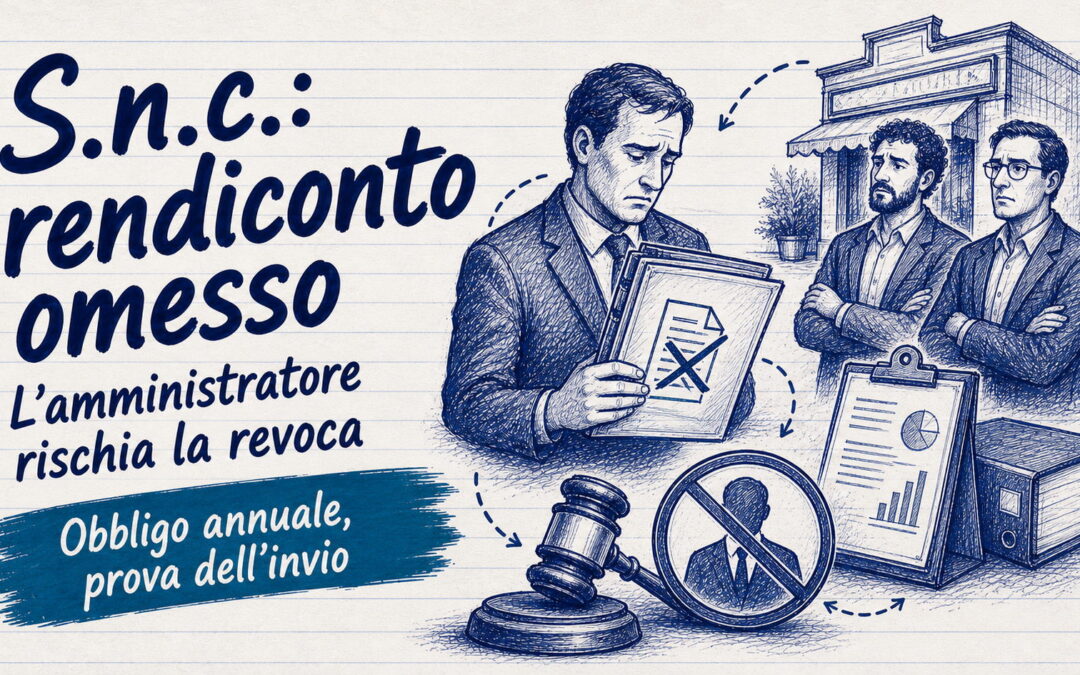 Snc revocabile amministratore che non presenta il rendiconto ai soci