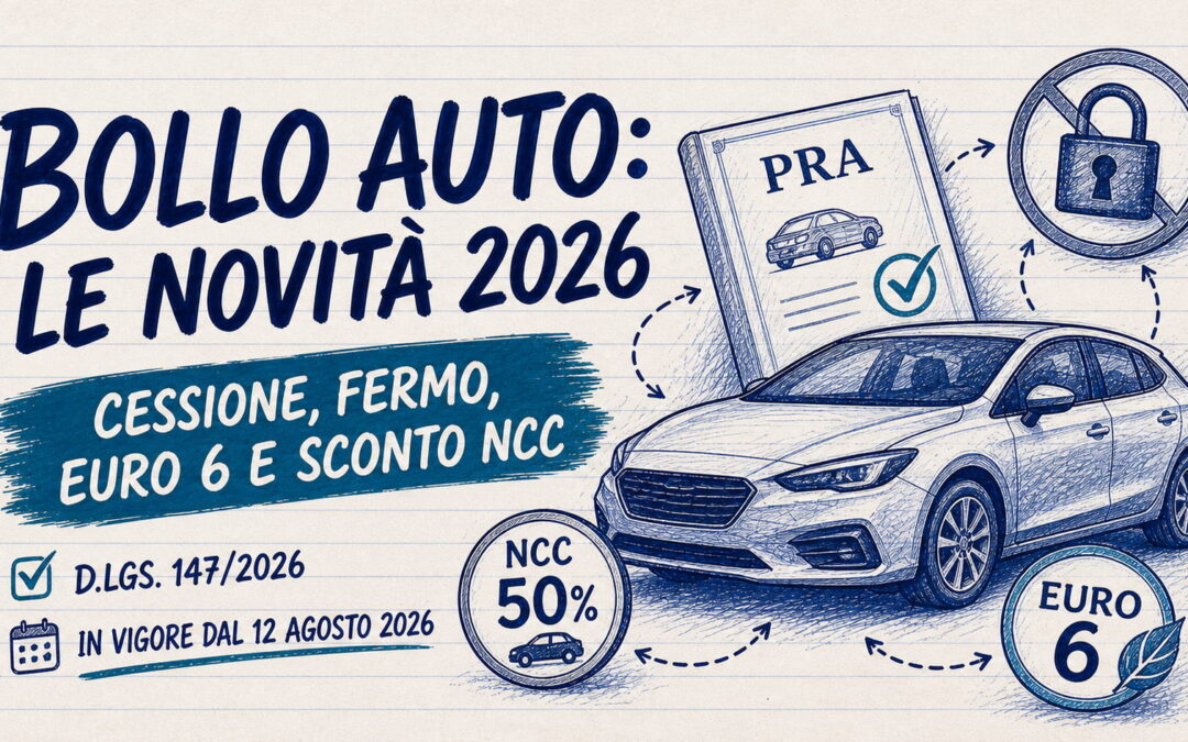 Tassa automobilistica 2026: cessione, fermo auto e sconto Ncc, cosa cambia