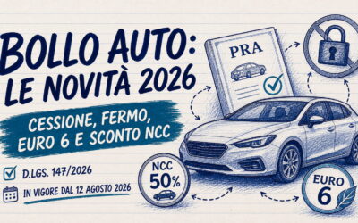 Tassa automobilistica 2026: cessione, fermo auto e sconto Ncc, cosa cambia