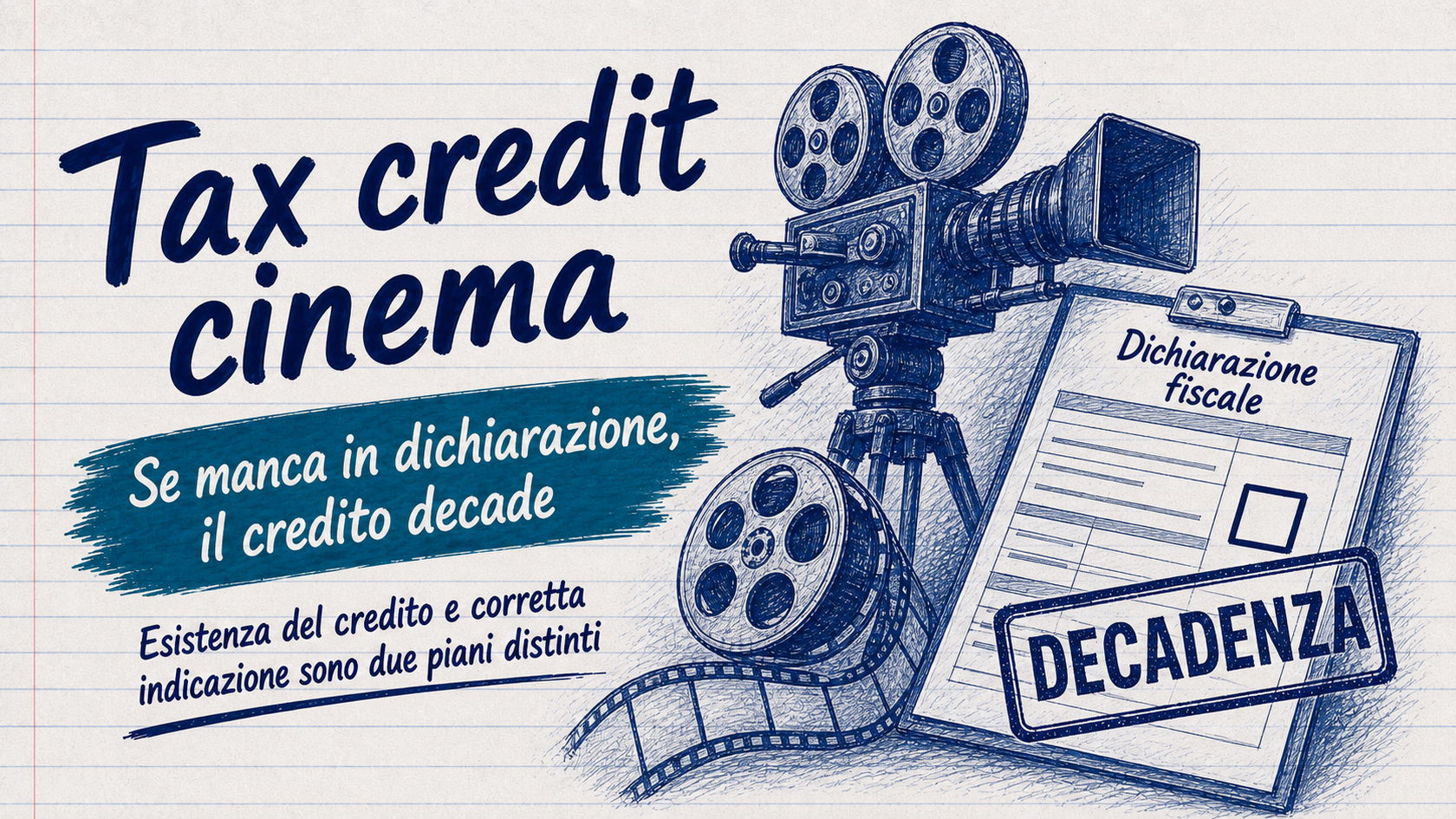 Tax credit cinema: se manca in dichiarazione il credito rischia la decadenza