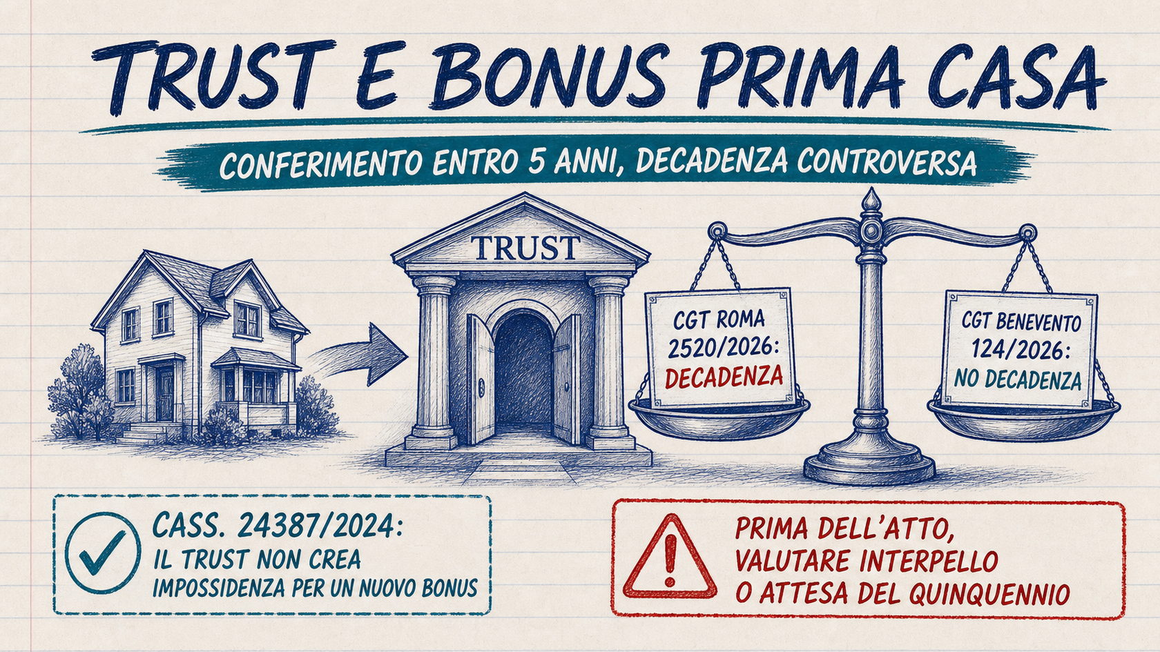 Trust e prima casa: quando scatta la decadenza dal bonus