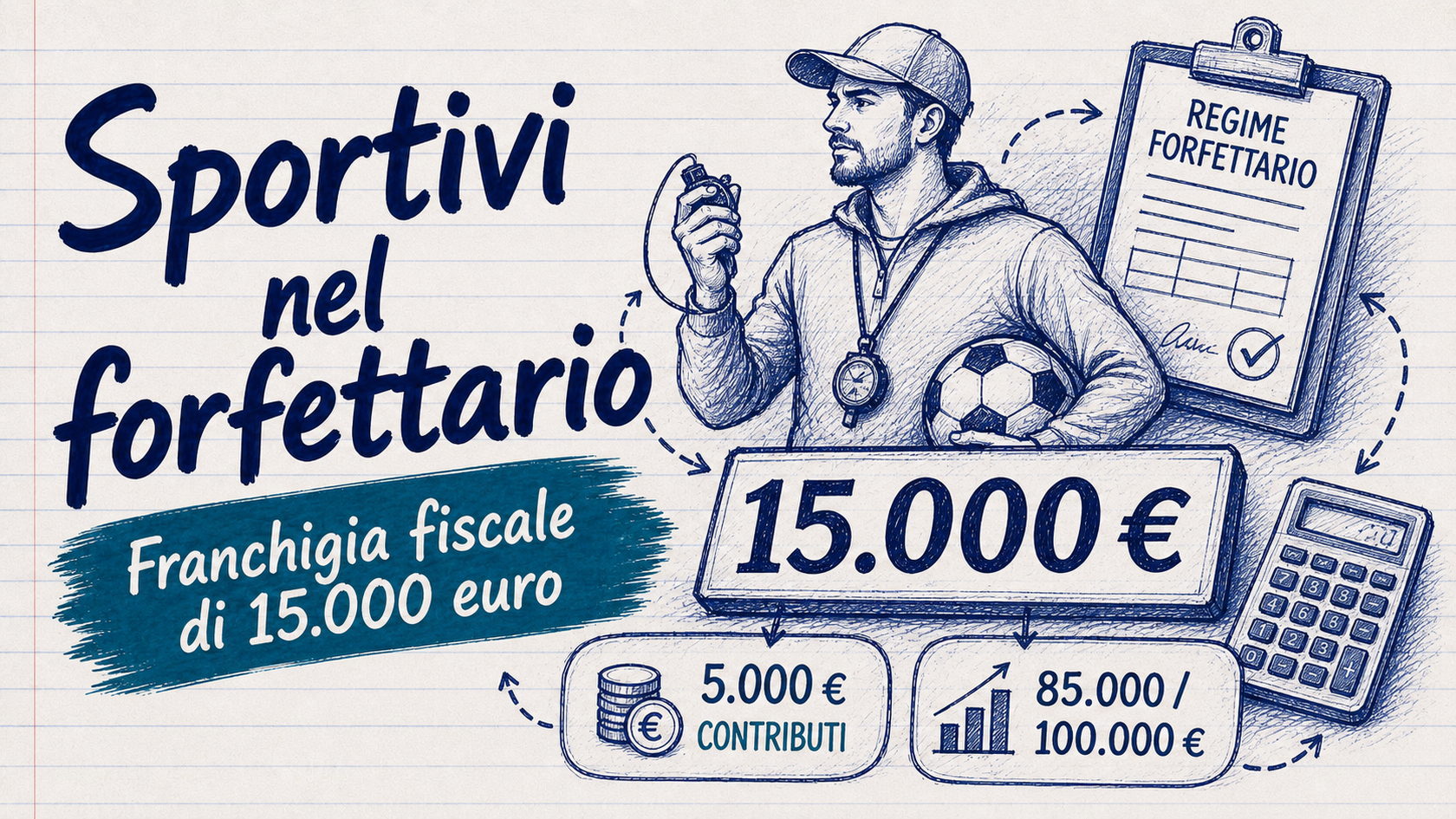 Regime forfettario per lavoratori sportivi: la franchigia dei 15.000 euro