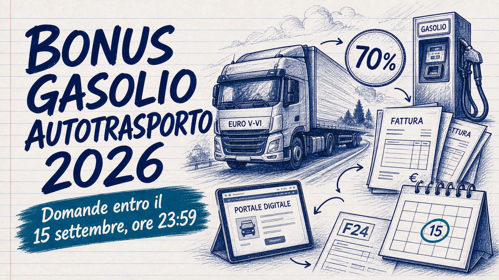 Credito d'imposta gasolio autotrasporto 2026: domande entro il 15 settembre