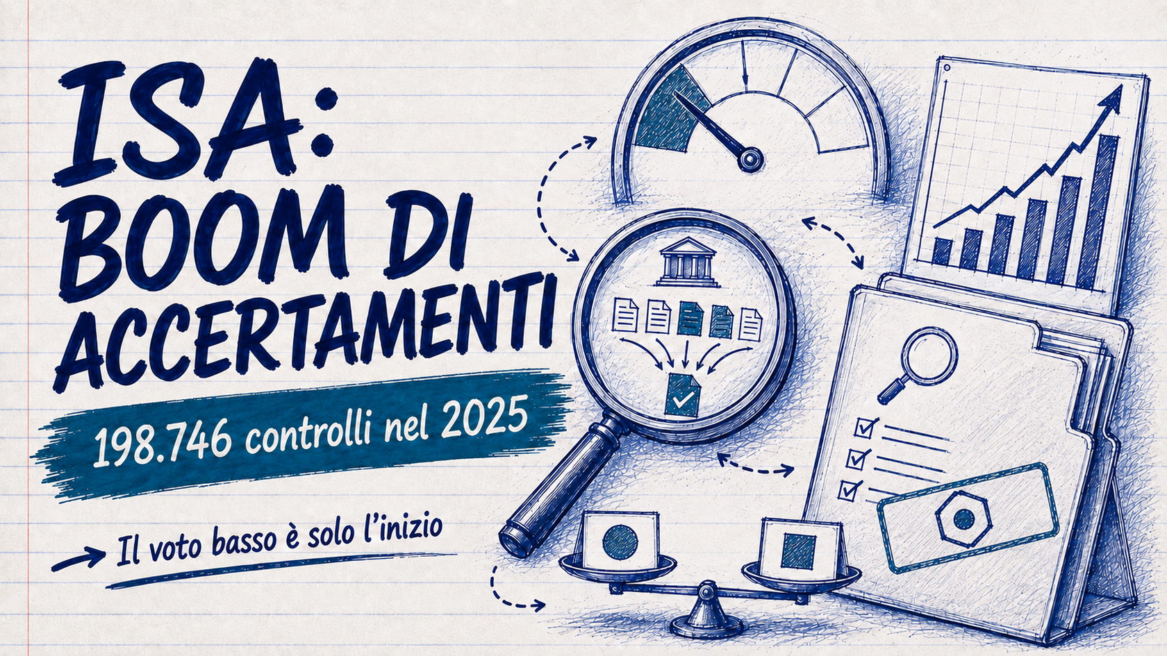 ISA, boom di accertamenti dai bassi punteggi: quasi 200 mila nel 2025
